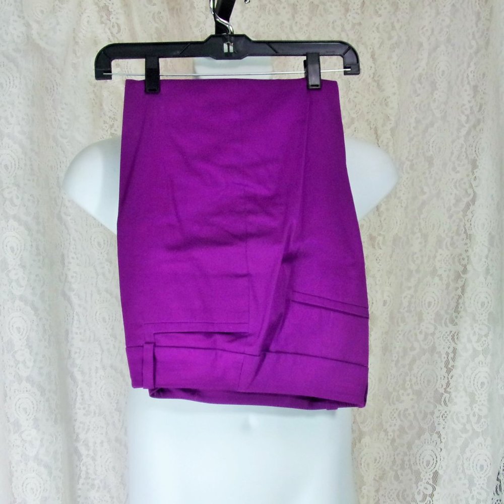 Investmenta (Dillards) Ankle Pant Slacks Pansy Purple Size 10 NWOT